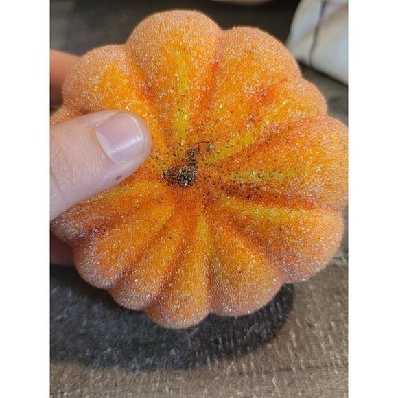 Shiny orange pumpkin set Decor fall figure - Picture 9 of 10